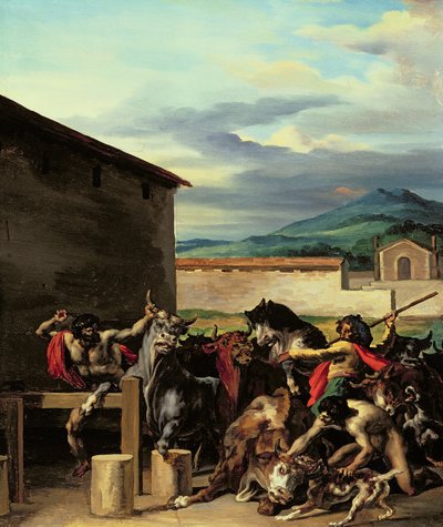 Mercado de ganado de Theodore Gericault
