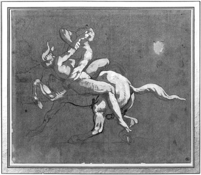 Centauro secuestrando a una ninfa de Theodore Gericault