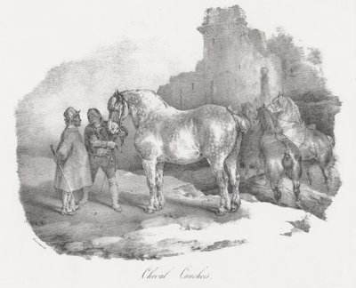 Cheval Cauchois (un caballo autóctono de Caux, en Normandía) de Theodore Gericault