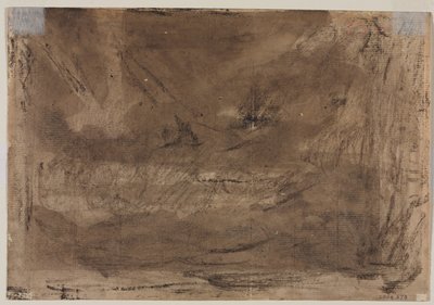 Estudio composicional posiblemente para El diluvio de Poussin, c. 1816 de Theodore Gericault