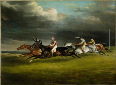 Carrera de caballos (El derby de 1821 en Epsom) de Theodore Gericault