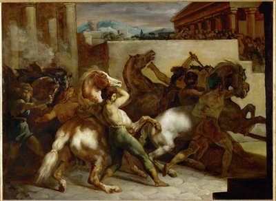 Carreras de caballos gratis en Roma - Carreras de caballos en Roma ... de Theodore Gericault