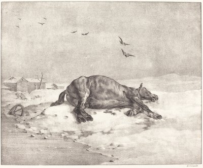 Caballo muerto de Theodore Gericault