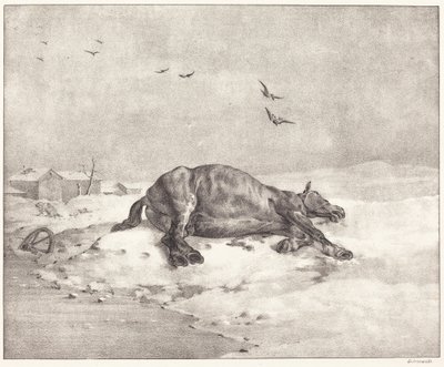 Caballo muerto de Theodore Gericault
