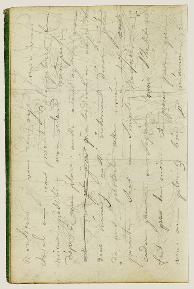 Borrador de carta de Theodore Gericault