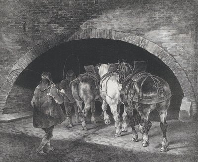 Entrada al Muelle Adelphi, 1821 de Theodore Gericault