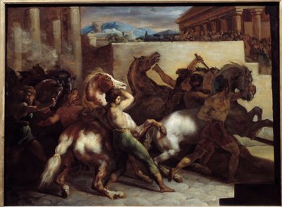 Carreras de caballos libres en Roma de Theodore Gericault