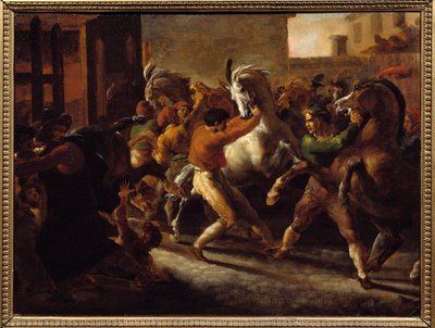 Carrera de caballos libre en Roma de Theodore Gericault