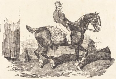 Mozo montado en un caballo de carruaje de Theodore Gericault