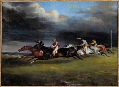 Carrera de caballos llamada el derby en Epsom Pintura de Théodore Géricault (1791-1824) 1821 Dim. 0,92x1,25 m de Theodore Gericault