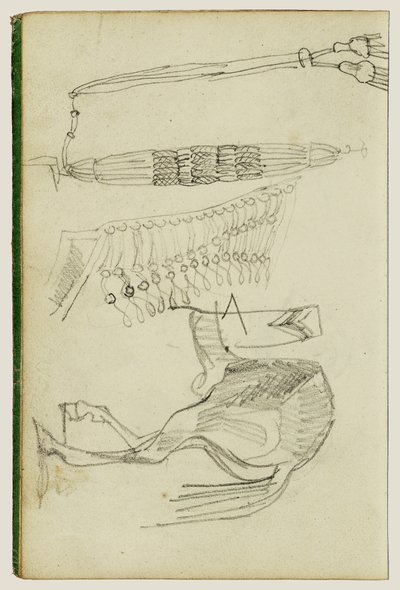 Estudios sobre caballos y borlas de Theodore Gericault