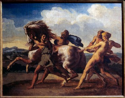 Caballo detenido por esclavos de Theodore Gericault
