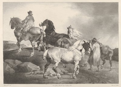 Caballos conducidos a una feria de Theodore Gericault