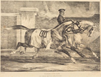 Caballos haciendo ejercicio de Theodore Gericault