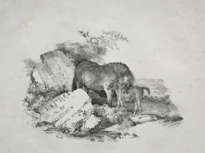 La Yegua y su Potro de Theodore Gericault