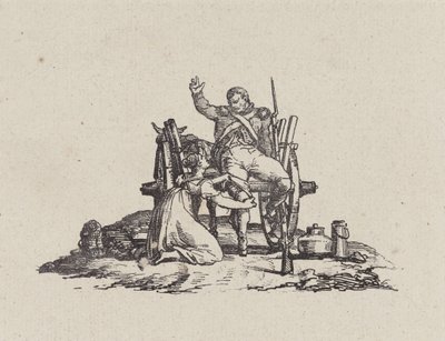 La lechera y el veterano (The Milkmaid and the Veteran) de Theodore Gericault