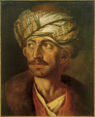 Retrato masculino (probablemente Mustafa) de Theodore Gericault