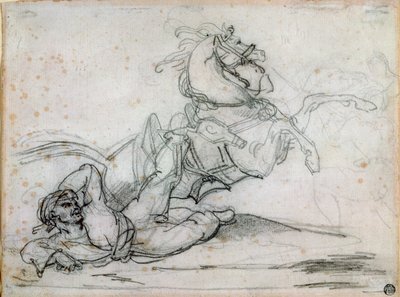 Mameluco cayendo bajo su caballo de Theodore Gericault