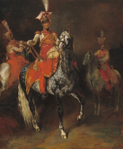 Trompetistas Montados de la Guardia Imperial de Napoleón de Theodore Gericault
