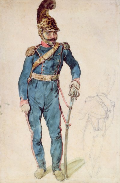 Mustapha, el sirviente de Gericault, con el uniforme del Coronel Bro de Theodore Gericault