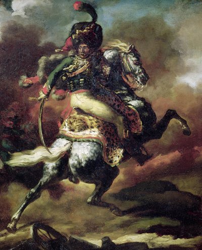 Oficial de los Húsares cargando a caballo de Theodore Gericault
