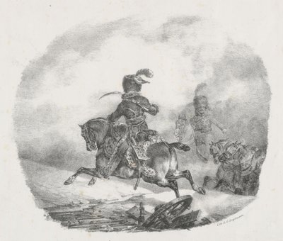 Oficial de artillería ligera de la Guardia Imperial (Light Artillery Officer of the Imperial Guard) de Theodore Gericault