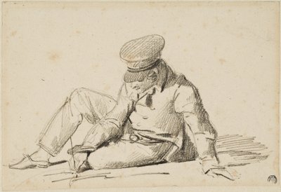 Un niño que dibuja en la calle de Theodore Gericault