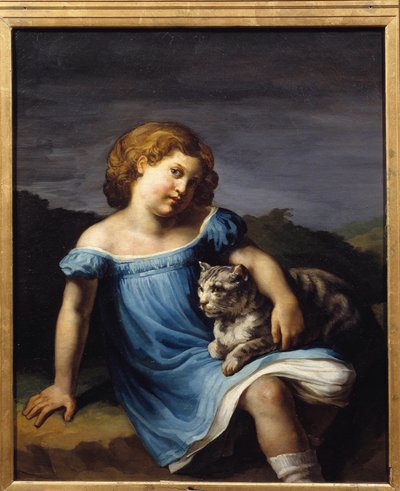 Retrato de Louise Vernet niña, hija del pintor Horace Vernet de Theodore Gericault