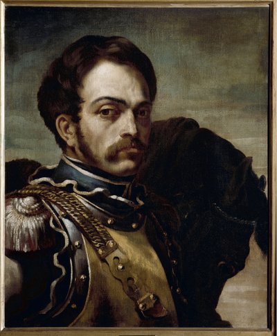 Retrato de un oficial de carabineros de Theodore Gericault