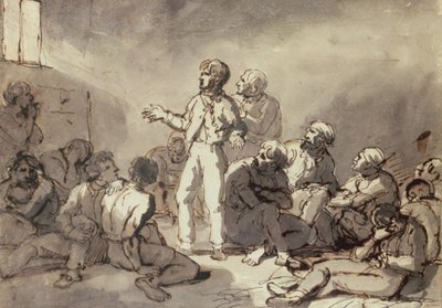 Prisioneros en una celda de Theodore Gericault