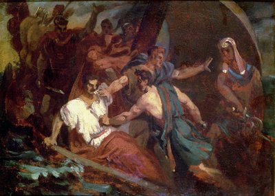 Revuelta en un barco de vela de Theodore Gericault
