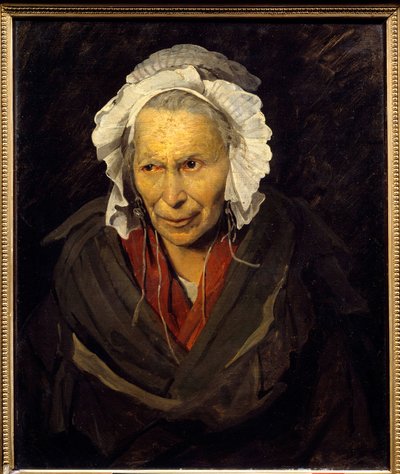 La hiena de la Salpetriere o monomanía de la envidia. Retrato de una anciana que sufre de enfermedad mental. Pintura de Theodore Gericault (1791-1824) 1822 Dim. 0,72x0,58 m Lyon, museo de Bellas Artes de Theodore Gericault
