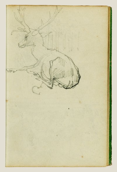 Ciervo sentado de Theodore Gericault