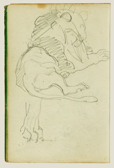 León sentado de Theodore Gericault