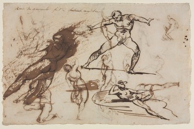 Hoja de bocetos (recto) de Theodore Gericault