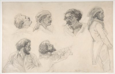 Seis bocetos para «La balsa de la Medusa», de Corréard y Savigny de Theodore Gericault