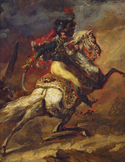 Boceto de un Oficial de los Húsares, 1814 de Theodore Gericault