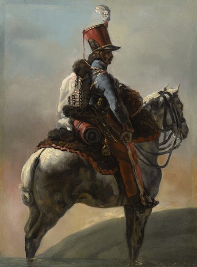 Estudio después de "Trompetista de los Húsares", c.1815?-27 de Theodore Gericault