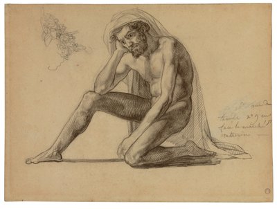 Estudio para el padre en la Balsa de la Medusa de Theodore Gericault