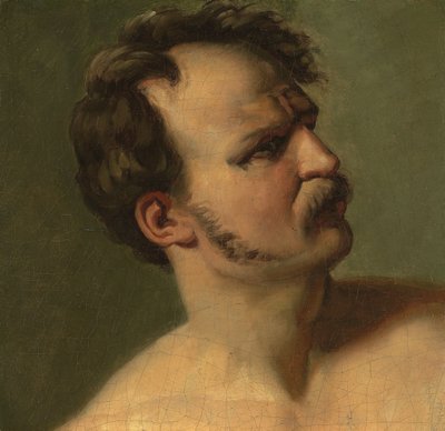 Estudio de un hombre de perfil, c.1812 de Theodore Gericault