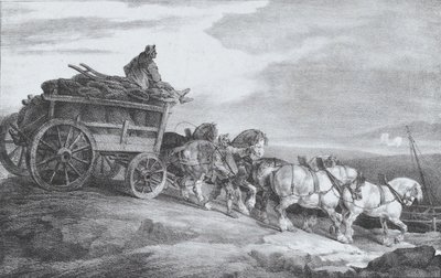 El vagón de carbón, 1821 de Theodore Gericault
