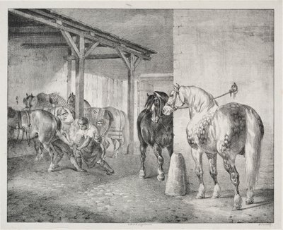 El cobertizo del herrero de Theodore Gericault