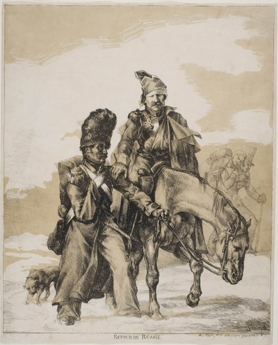 La retirada de Rusia, ca 1818 de Theodore Gericault