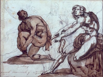 Dos figuras desnudas de Theodore Gericault