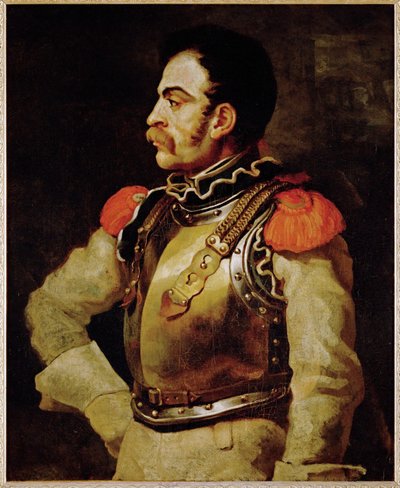 Un carabinier- un carabinero, un oficial de policía italiano ... de Theodore Gericault