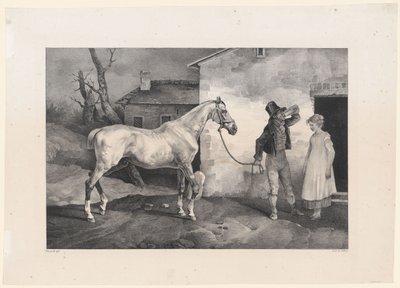 Un caballo viejo a la puerta de una posada (An Old Horse at the Door of an Inn) de Theodore Gericault