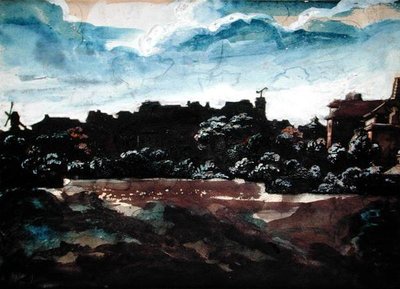 Vista de las colinas de Montmartre de Theodore Gericault