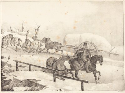 Wagoner subiendo una cuesta (Camión subiendo una cuesta) de Theodore Gericault