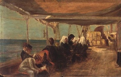 A bordo del barco de Theodore Jacques Ralli