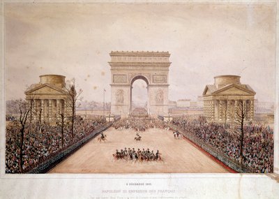 El emperador francés Napoleón III entra en París el 2/12/1852 de Theodore Jung